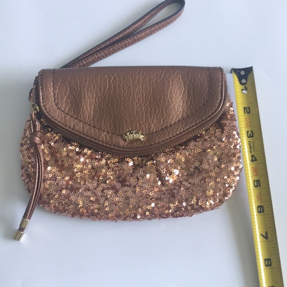 Juicy Couture Brown Sequined Wristlet - Picture 8 of 10